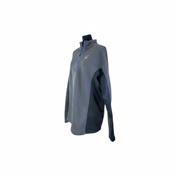 Spyder Men's XL Gray/Black 1/2 Zip Pullover Sweater - Picture 2 of 8
